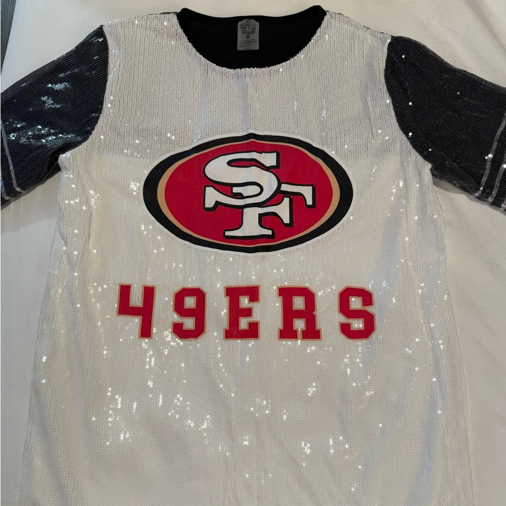Game day Couture 49ers sequin tshirt dress